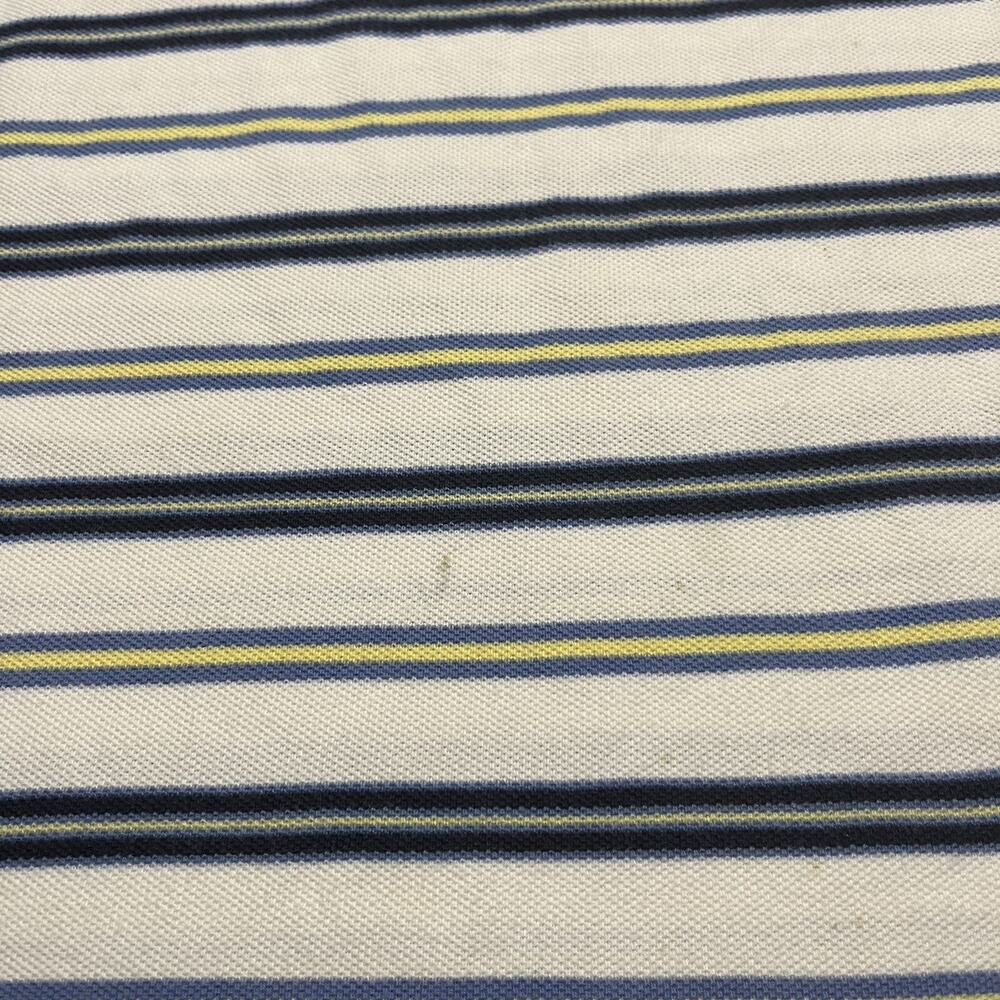Polo Ralph Lauren Mens XXL White Stripe Polo Shirt Custom Fit Cotton Casual - Picture 2 of 11